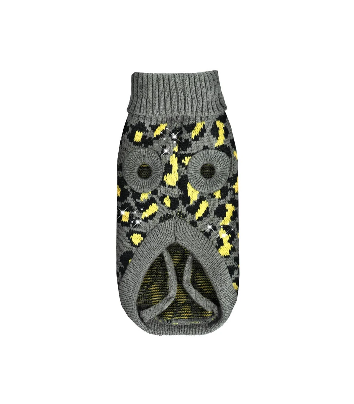 Pull En Maille Imprimé Léopard Kaki Et Jaune Diana 2156 Record 2 Pull En Maille Imprimé Léopard Kaki Et Jaune Diana 2156 Record – Image 2