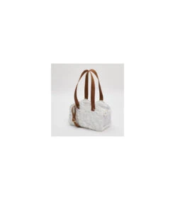 Sac De Transport En Coton Italien White Jacquard Louisdog