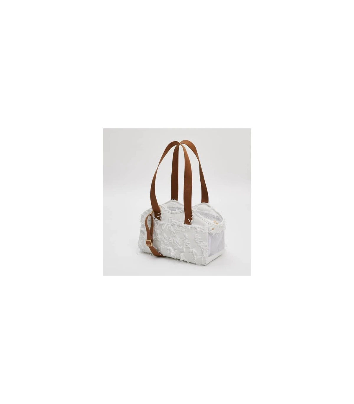 Sac De Transport En Coton Italien White Jacquard Louisdog 1 Sac De Transport En Coton Italien White Jacquard Louisdog