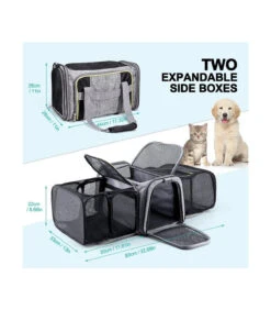 Sac De Transport Extensible Ultra Aéré Gris HK 2 Freedog -Animaux Amour Promos Boutique sac de transport a extensible a soufflet gris hk 2 freedog 1 6