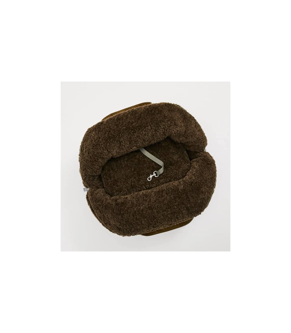 Sac De Transport Fourré En Bouclette Marron Et Tweed Furaround Brown Louisdog 3 Sac De Transport Fourré En Bouclette Marron Et Tweed Furaround Brown Louisdog – Image 3