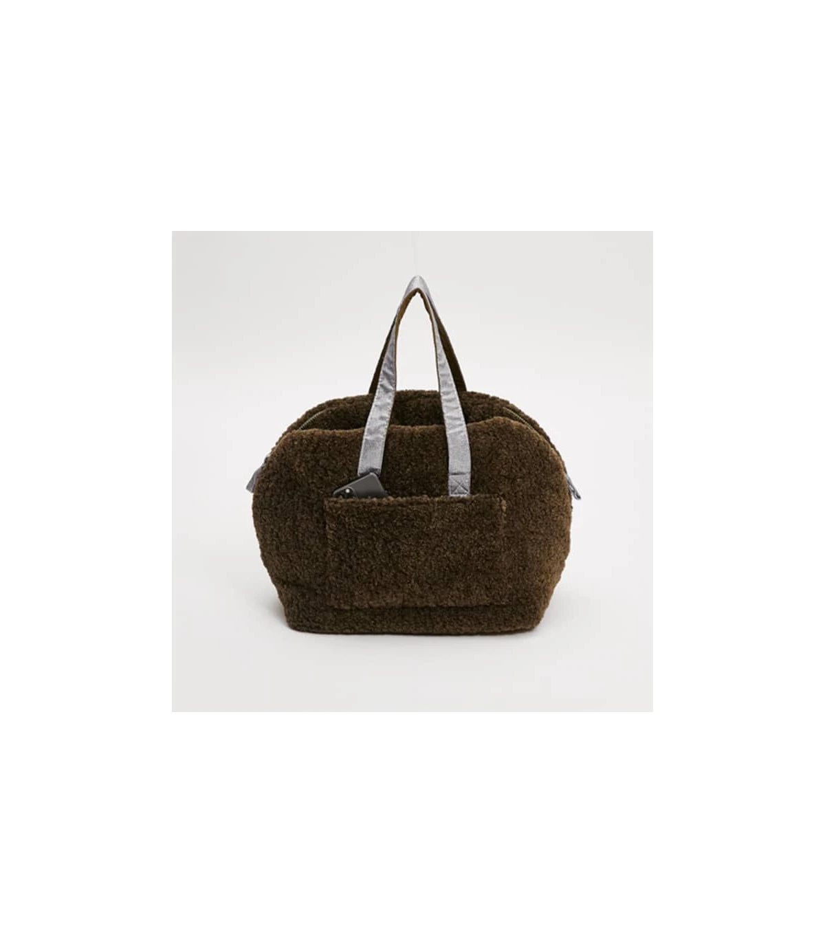 Sac De Transport Fourré En Bouclette Marron Et Tweed Furaround Brown Louisdog 4 Sac De Transport Fourré En Bouclette Marron Et Tweed Furaround Brown Louisdog – Image 4