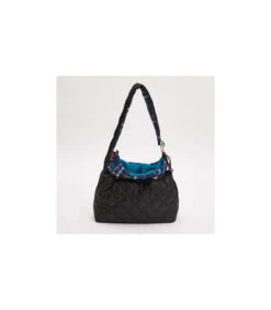 Sac De Transport Matelassé Noir Et écossais Bleu Inka Louisdog -Animaux Amour Promos Boutique sac de transport matelasse noir et ecossais bleu inka louisdog 1 2