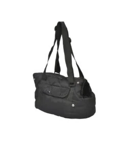 Sac De Transport Noir Avec Intérieur En Fausse Fourrure Soyeuse Moelleux Bobby