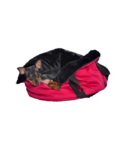 Sac De Transport Rouge Avec Intérieur En Fausse Fourrure Soyeuse Moelleux Bobby -Animaux Amour Promos Boutique sac de transport rouge avec interieur en fausse fourrure soyeuse moelleux bobby 1 2