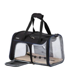 Sac De Transport Transparent Noir Avec Liseret Bleu JFK Freedog