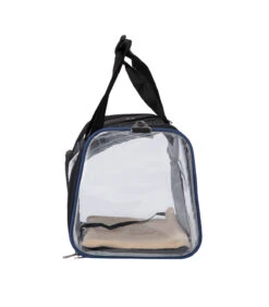 Sac De Transport Transparent Noir Avec Liseret Bleu JFK Freedog -Animaux Amour Promos Boutique sac de transport transparent noir avec liseret bleu jfk freedog 3
