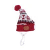 SH7504 Bonnet De Noel Bordeaux Avec Pompon Pinkaholic