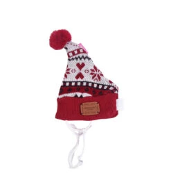 SH7504 Bonnet De Noel Bordeaux Avec Pompon Pinkaholic