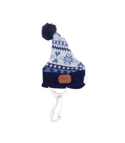 SH7504 Bonnet De Noel Navy Avec Pompon Pinkaholic