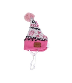 SH7504 Bonnet De Noel Rose Avec Pompon Pinkaholic