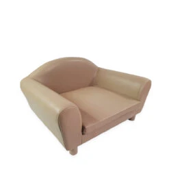 T1086 Fauteuil Type Club En Simili Cuir Beige Ferribiella -Animaux Amour Promos Boutique t1086 2
