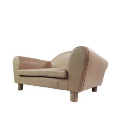 T1086 Fauteuil Type Club En Simili Cuir Beige Ferribiella -Animaux Amour Promos Boutique t1086 3