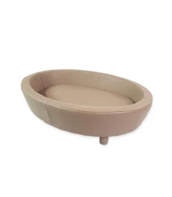 T1091 Canapé Contemporain Ovale En Simili Cuir Beige Ferribiella -Animaux Amour Promos Boutique t1091 2