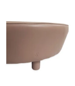 T1091 Canapé Contemporain Ovale En Simili Cuir Beige Ferribiella -Animaux Amour Promos Boutique t1091 6