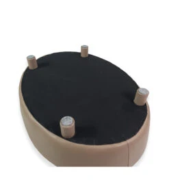 T1091 Canapé Contemporain Ovale En Simili Cuir Beige Ferribiella -Animaux Amour Promos Boutique t1091 7