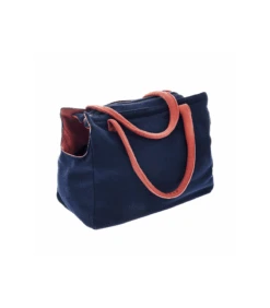 T1116-BAR Sac De Ville En Laine Navy Gaia Ferribiella
