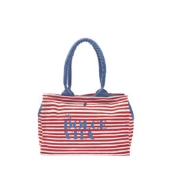 T1137-R Sac De Transport En Toile à Rayures Rouge Et Blanche Ferribiella