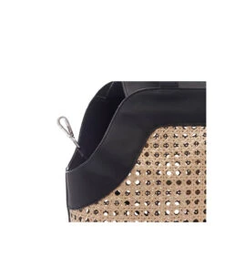 T1138-N Sac De Transport Ajouré En PVC Et Simili Cuir Noir Muse Ferribiella -Animaux Amour Promos Boutique t1138 n sac de transport ajoure en pvc et simili cuir noir muse ferribiella 4