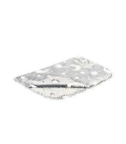 T1146-GR Plaid Souple En Polaire Grise Avec Motifs Phosphorescent Ferribiella