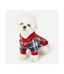 TS1754 Sweat En Maille De Noel écossais Rouge Blitzen Puppia -Animaux Amour Promos Boutique ts1754 sweat en maille de noel ecossais rouge blitzen puppia 3