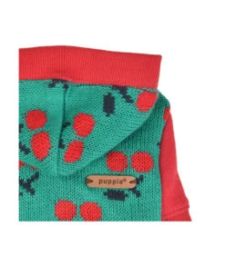 TS1925 Sweat En Maille à Capuche Imprimé Cerise Green Puppia -Animaux Amour Promos Boutique ts1925 sweat en maille a capuche imprime cerise green puppia 2