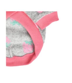 TS7673 Sweat Polaire Gris Avec Motif Fraise Rose Delizz Pinkaholic -Animaux Amour Promos Boutique ts7673 sweat gris avec motif fraise rose delizz pinkaholic 4