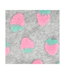 TS7673 Sweat Polaire Gris Avec Motif Fraise Rose Delizz Pinkaholic -Animaux Amour Promos Boutique ts7673 sweat gris avec motif fraise rose delizz pinkaholic 5