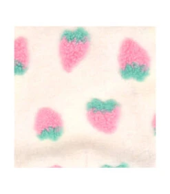 TS7673 Sweat Polaire Ivoire Avec Motif Fraise Rose Delizz Pinkaholic -Animaux Amour Promos Boutique ts7673 sweat polaire ivoire avec motif fraise rose delizz pinkaholic 4