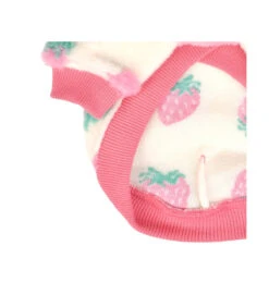 TS7673 Sweat Polaire Ivoire Avec Motif Fraise Rose Delizz Pinkaholic -Animaux Amour Promos Boutique ts7673 sweat polaire ivoire avec motif fraise rose delizz pinkaholic 5