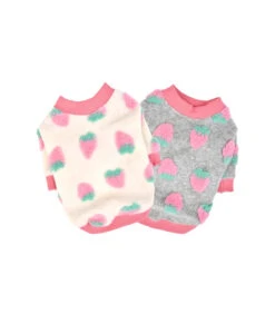 TS7673 Sweat Polaire Ivoire Avec Motif Fraise Rose Delizz Pinkaholic -Animaux Amour Promos Boutique ts7673 sweat polaire ivoire avec motif fraise rose delizz pinkaholic 9