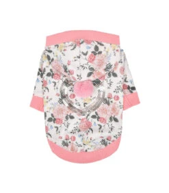 TS7726 Sweat Fleuri à Capuche Ivoire Calla Pinkaholic