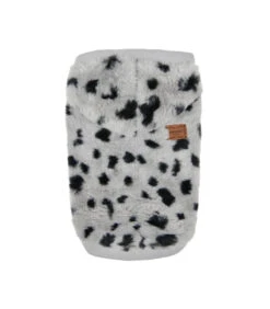 TS7730 Sweat En Fausse Fourrure Léopard Gris Et Noir Jacinta Pinkaholic