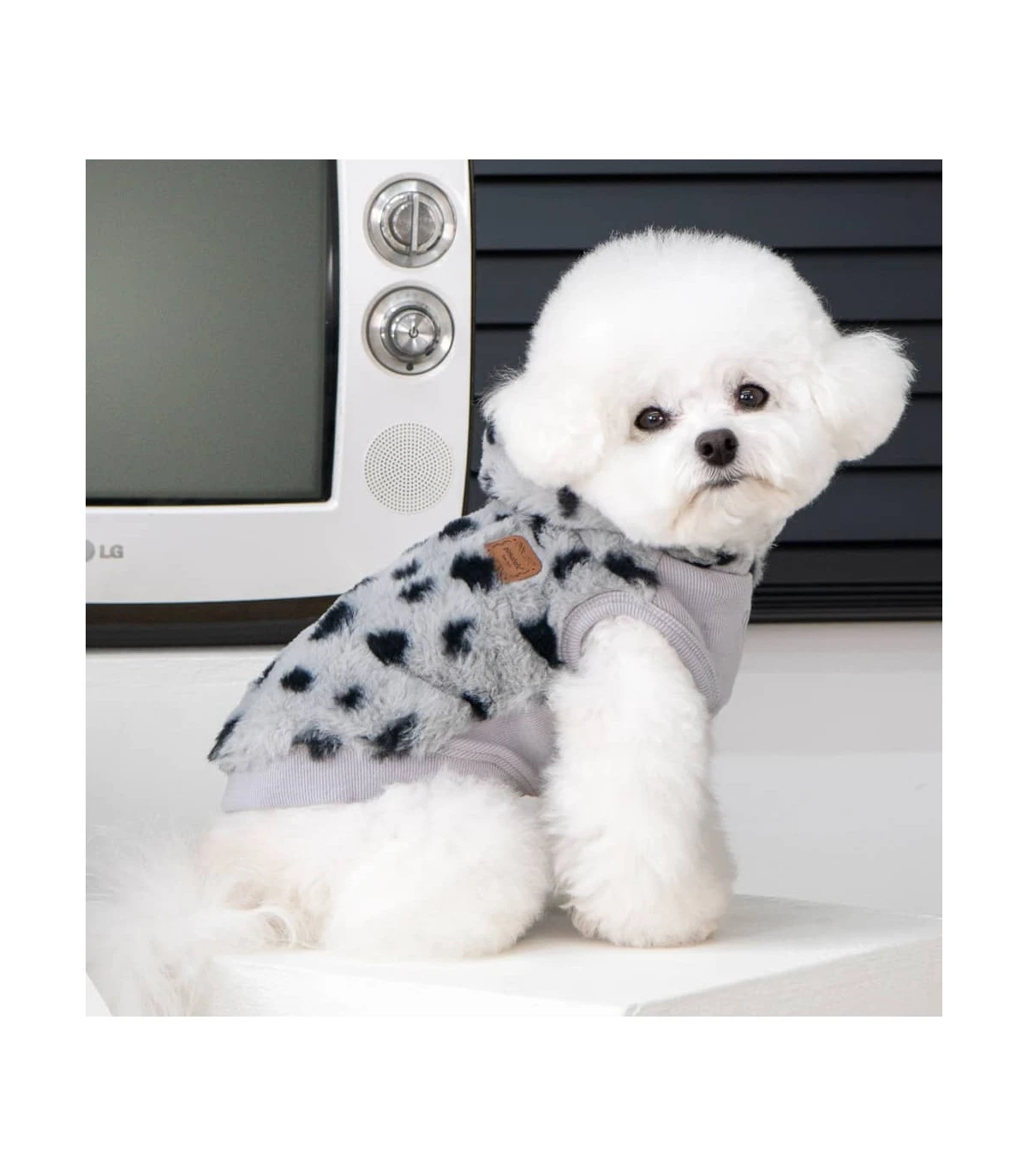 TS7730 Sweat En Fausse Fourrure Léopard Gris Et Noir Jacinta Pinkaholic 5 TS7730 Sweat En Fausse Fourrure Léopard Gris Et Noir Jacinta Pinkaholic – Image 5