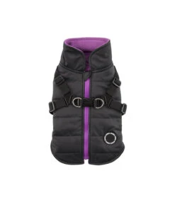 VT1366 Doudoune Imperméable Avec Harnais Integrer Black Mountaineer II Puppia