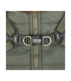 VT1853 Doudoune Col Fourré Avec Harnais Integrer Kaki Donavan Puppia -Animaux Amour Promos Boutique vt1853 doudoune col fourre avec harnais integrer kaki donavan puppia 4